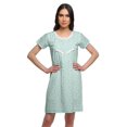 thumbnail image 1 of Moomaya Chemise de Nuit à Manches Courtes Imprimée pour Femmes, Col Rond, en Coton, Vêtement de Nuit, 1 of 5