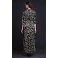 thumbnail image 2 of Bimba Robe Longue Maxi Imprimée de Roses et Renoncules en Rayonne pour Femmes avec Fente Latérale-Moyenne, 2 of 6