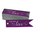 thumbnail image 1 of Inkdotpot Pack Of 100 Made With Love Text Favor Paper Tags Craft Real Silver Foil Hang Tags, 1 of 6