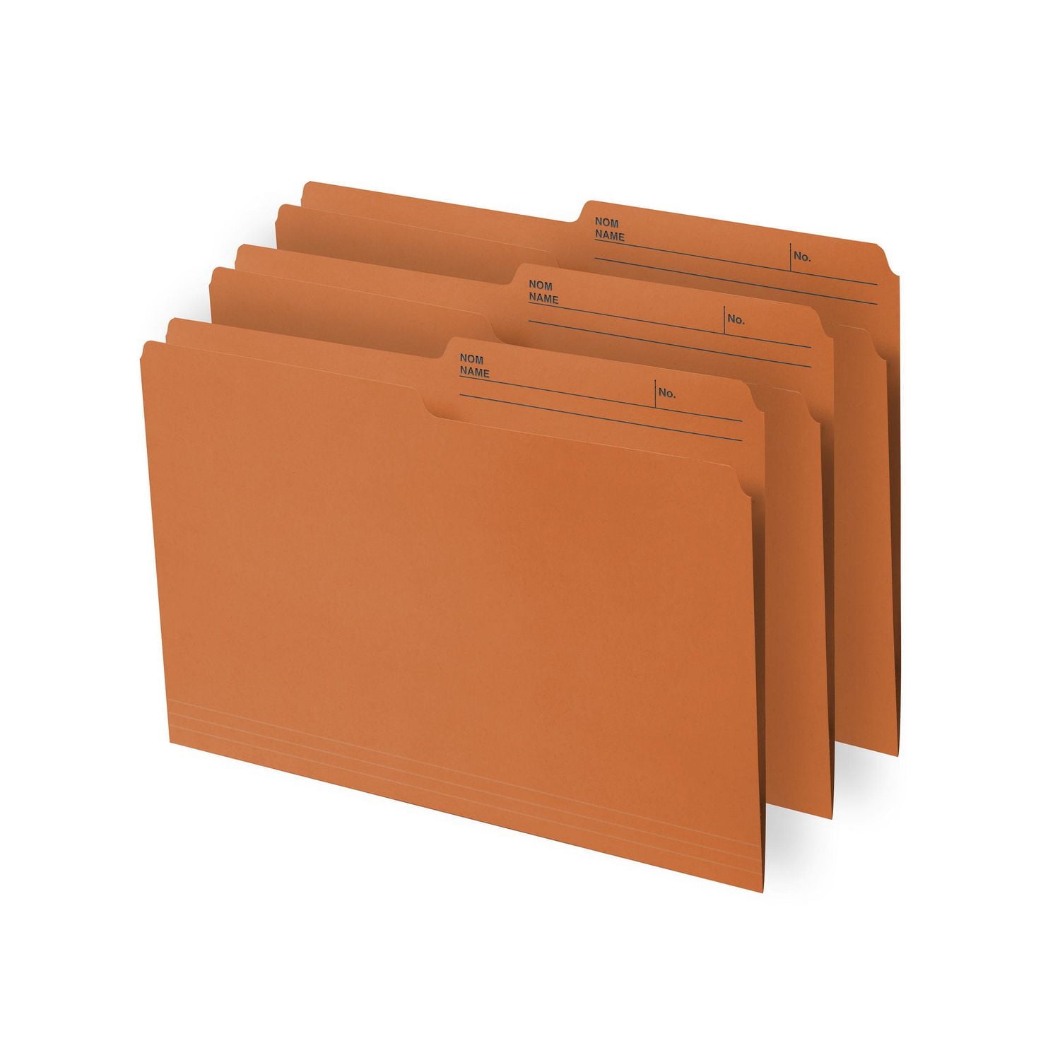 Continental Letter size File Folders. Orange colour, 12 count