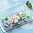 thumbnail image 4 of Transparent Double Layer Pencil Case With Lid 4 Removable Ruler Inserts Multi Compartment Storage Organizer For School Office Art Supplies Hzhnb | Plastic, White, 4 of 7