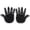 Black, variant on Five Finger Foam Cheering Hands For A Party Universal Five Finger Foam Hands For Cheerleaders. Red