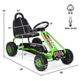 thumbnail image 2 of Patiojoy 4-Wheel Kids Pedal Powered Ride on Go Kart W/ Adjustable Seat & Handbrake Green, 2 of 6