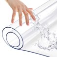 thumbnail image 1 of Clear Table Cover Protector Waterproof Plastic Table Mat Desktop Pad PVC Tablecloth for Dining Room Birthday Party Table Coffee Table Easy Clean Wipeable Large Furniture Table Cover Mat 60x96 Inches, 1 of 4