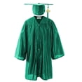 thumbnail image 1 of YUNAFFT Kids Graduation Gown Set Shiny Polyester Academic Dress with Cap 3-10Y, 1 of 2