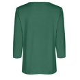 thumbnail image 5 of Yuyuzo Womens 3/4 Sleeve Tops Basic Button Crew Neck Solid Color Loose Fitted Tunics Tee Blouses, 5 of 5