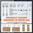 thumbnail image 4 of VEVOR Double Door Handle Set Double Door Lock Set Satin Nickel Square Door Lever, 4 of 9