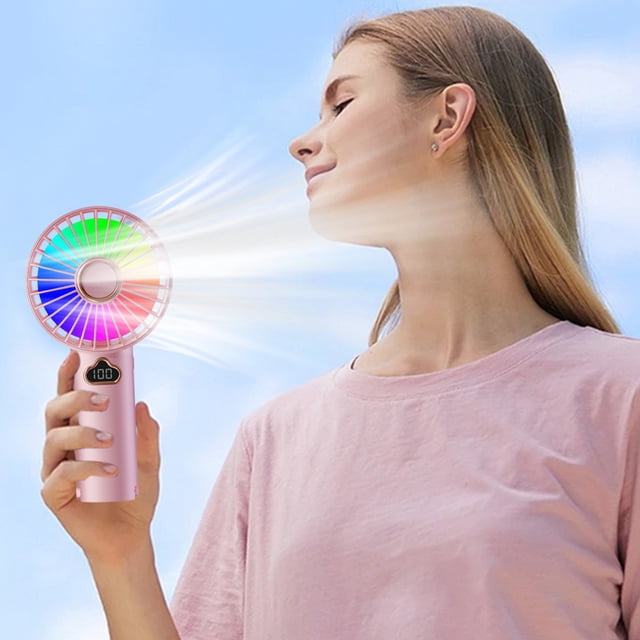 Handheld Mini Fan | Portable Rechargeable Personal Fan with 3 Speeds & LED Display | USB Powered for Travel, Office, School & Summer Cooling