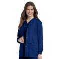 thumbnail image 1 of Landau Veste de Blouse Médicale pour Femmes à 4 Poches : Coupe Classique Décontractée, Col Rond, Boutons Pression devant et Poignets en Tricot 7525, 1 of 1