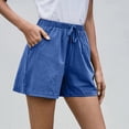 thumbnail image 4 of zanvin Shorts pour Femmes, Liquidation Pantalons Amples à Jambe Grand pour Femmes Taille Haute Pantalons Droits Shorts Décontractés en Coton et Lin, 4 of 7