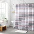 thumbnail image 1 of 1pc Stripe Fabric Shower Curtain, 1 of 2