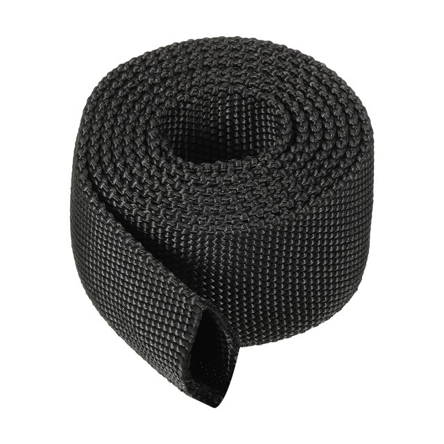 Unique Bargains 1.6' ID 3.3FT Nylon Protective Hose Sleeve, Cable Cover Sheath Protection, Black