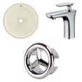 thumbnail image 1 of American Imaginations 16-in. W Round Bathroom Undermount Sink Set In Biscuit - Chrome Hardware AI-26770, 1 of 9