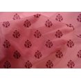 thumbnail image 4 of oneOone Cotton Silk Fabric Floral Block Printed Fabric 1 Yard 42 Inch Wide, 4 of 4