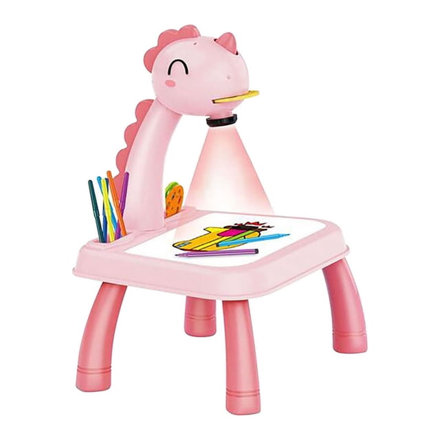 Bureau Projecteur Intelligent pour Enfant avec Lumière et Musique Machine d'Apprentissage de Peinture Jouet 5 ml Peintures Lavables Bricolage pour Enfants Idées de Pâques pour Enfants Chiens Intelligents Peintures pour Enfants de 4 à 8 Ans le Plumeau Humide Comment en Prendre Soin