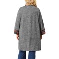 thumbnail image 3 of GRACE & GRANDEUR Women's Plus Size Fall Kimono Boho Open Front Midi Cardigan, 3 of 7