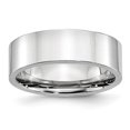 thumbnail image 1 of Bague Plate en Cobalt Poli 7mm Taille 9, 1 of 6