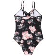thumbnail image 4 of Women‘s One Piece Swimsuits Front Twist Monokini Bathing Suits Shirred Tummy Control Swimwear, 4 of 8