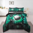 thumbnail image 1 of Erosebridal Baseball Bedding Twin Comforter Set,Sport Theme Down Comforter,Black Reversible,2pcs, 1 of 7