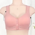 thumbnail image 3 of Kcodviy Womens No Steel Ring Women Bras Plus Size Pack Front Close Bra T Womens Bras No Underwire No Padding Back Plus Size Seamless Womens Bras Comfortable Front Closure Unlined Bra for Large Bust, 3 of 8