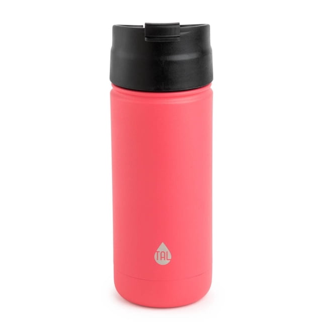 TAL Tasse à café Boulder en acier inoxydable 14 fl oz, bois