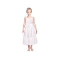 thumbnail image 2 of Robe de Demoiselle d'Honneur Enfant Blanche Longue à Volants Midi Sans Manches Mariage Fête 8 Ans, 2 of 8