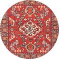 thumbnail image 1 of Ahgly Company Indoor Round Traditional Sunrise Orange Persian Area Rugs, 4' Round, 1 of 6