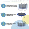 thumbnail image 4 of Gymax 16FT Trampoline Replacement Safety Enclosure Net for 12 Poles Weather-Resistant, 4 of 10