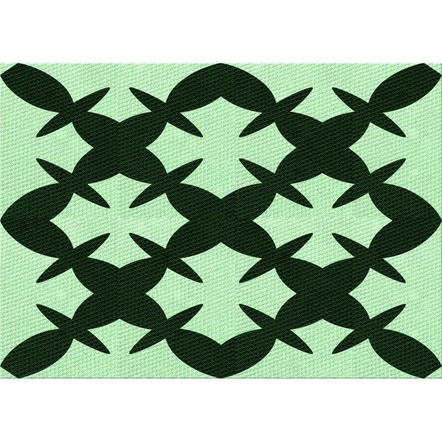 Ahgly Tapis Rectangulaire Lavable en Machine Intérieur Transitionnel Vert Forêt Foncé, 5 Pieds x 7 Pieds