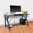 thumbnail image 4 of Origami Multi Purpose Folding Wooden Office Computer Furniture Table Desk, Black, 4 of 7