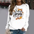 thumbnail image 1 of Babysbule Liquidation Hauts à Lettres pour Femmes Dames Automne Imprimé Ample Manches Longues Col Rond Chandail à Enfiler Haut T-Shirt Haut, 1 of 5