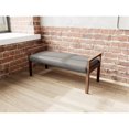 thumbnail image 4 of Pemberly Row Banc d'Accueil 2 Places avec Cadre en Bois, Gris, 4 of 5