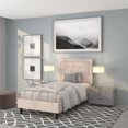 thumbnail image 4 of Lit plateforme Roxbury à une place touffeté en tissu beige, 4 of 6