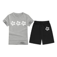 thumbnail image 4 of PMVFHDE Mignons Hauts à Manches Longues pour Ados T-Shirt à Col Rond Imprimé à Manches Courtes pour Garçons et Filles Ensemble d'Hiver Gris, 8-9 Ans, 4 of 4