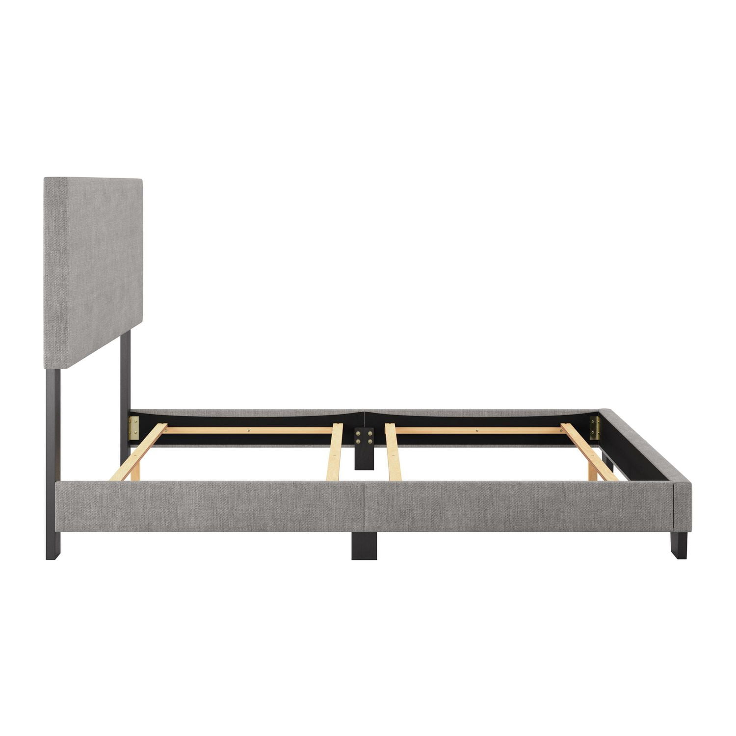 Cadre de lit rembourré moderne CorLiving Celeste pour adulte, avec tête de lit et sommier tapissier requis