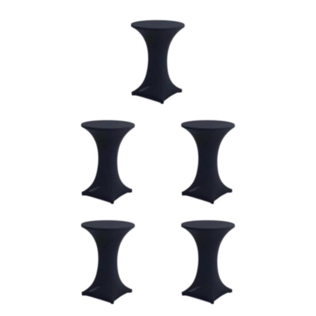 Wweixi Versatile Elastic Cocktail Table Set Fitting For Any Occasion Environmentally Friendly Polyester black 5Set