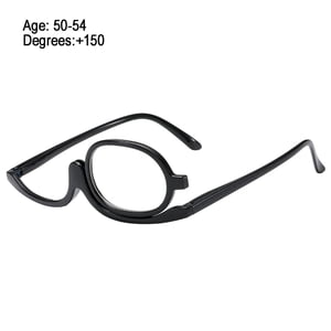 Lisbinx Rotatable Foldable Bifocal Reading Glasses for Women, Two-Sided Cosmetic Eyeglasses, 1 Pair, Lightweight, Clear Lenses