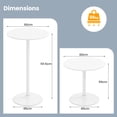 thumbnail image 3 of Gymax Table de Bar Ronde avec Hauteur Réglable et Base en Métal Style Moderne pour Salon, 3 of 8
