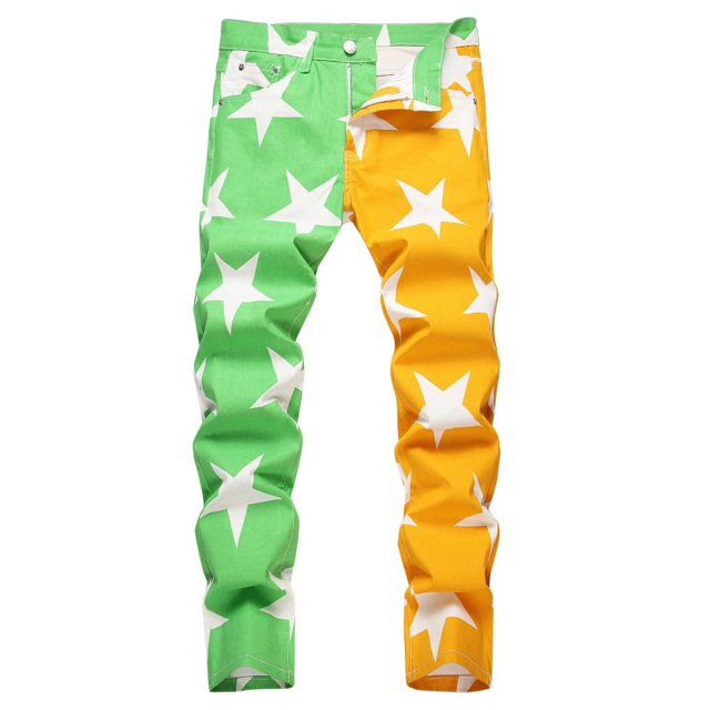Jeans pour Hommes Coupe Décontractée Jeans pour Hommes Denim Extensible Confortable Jambe Droite Jeans Coupe Décontractée Jeans Homme Coupe Ajustée Jaune 36