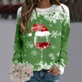thumbnail image 1 of TIMIFIS Sweat-Shirt de Noël avec Verre de Vin Rouge pour Femmes Mode Hiver Pull de Noël avec Chapeau de Père Noël Graphique Blouse Cadeaux de Noël pour Femmes, 1 of 4