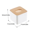 thumbnail image 3 of Oleegame 2PC Spoon And Lid Rest Wooden Tissue Box With Multiple Of Tissue Storage Container Pink, 3 of 3