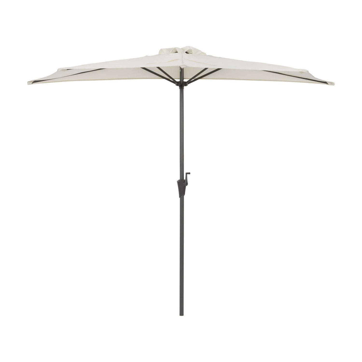 CorLiving Versa 8.5ft Outdoor Patio Half Umbrella with Steel Frame for Small Spaces