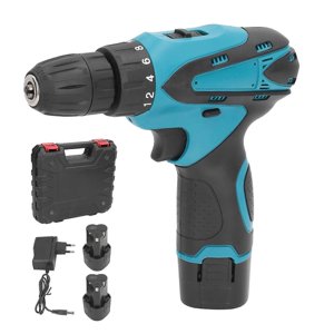 Petite perceuse sans fil 12v Conducteur électrique avec 2 Chargeur de batteries 350inlb Torsion 3/8in Chuck 2 Vitesse Ac110240v Banmo de prise d'énergie