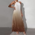 thumbnail image 4 of Ovzne Robes d'Été pour Femmes Robe d'Été pour Femmes Printemps/été Dégradé Mode Aguichant Dos Nu Ligne A Longue Robe Robe d'Été Liquidation, 4 of 7