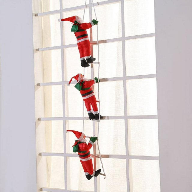 Christmas Hanging Window Climbers Santa Claus Decorations 10inch Santa Claus Holiday Props