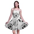 thumbnail image 1 of Bimba Robe Cocktail au-Dessus du Genou pour Femmes Teinture sur Nœuds Smockée Fluide d'Été Robe Soleil - X-Grand, 1 of 5