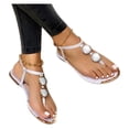 thumbnail image 1 of DXOUPM Sandals Womens Summer Open Toe Flip Flops Strap Shoes Outdoor Beach Vacation Going Out, 1 of 2
