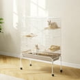 thumbnail image 1 of QinaQin 55 Inch Small Animal Cage, 4 Tier Rolling Habitat with Ramps, Bottle and Bowl for Chinchillas, Ferrets and Rabbits, 1 of 9