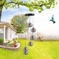 thumbnail image 4 of Fesfesfes Clearance Wind Chime Feeder,Copper Hummingbird Feeder with 6 Musical Tubeses, Solar-Powered Garden Sound Decor multicolour, 4 of 5