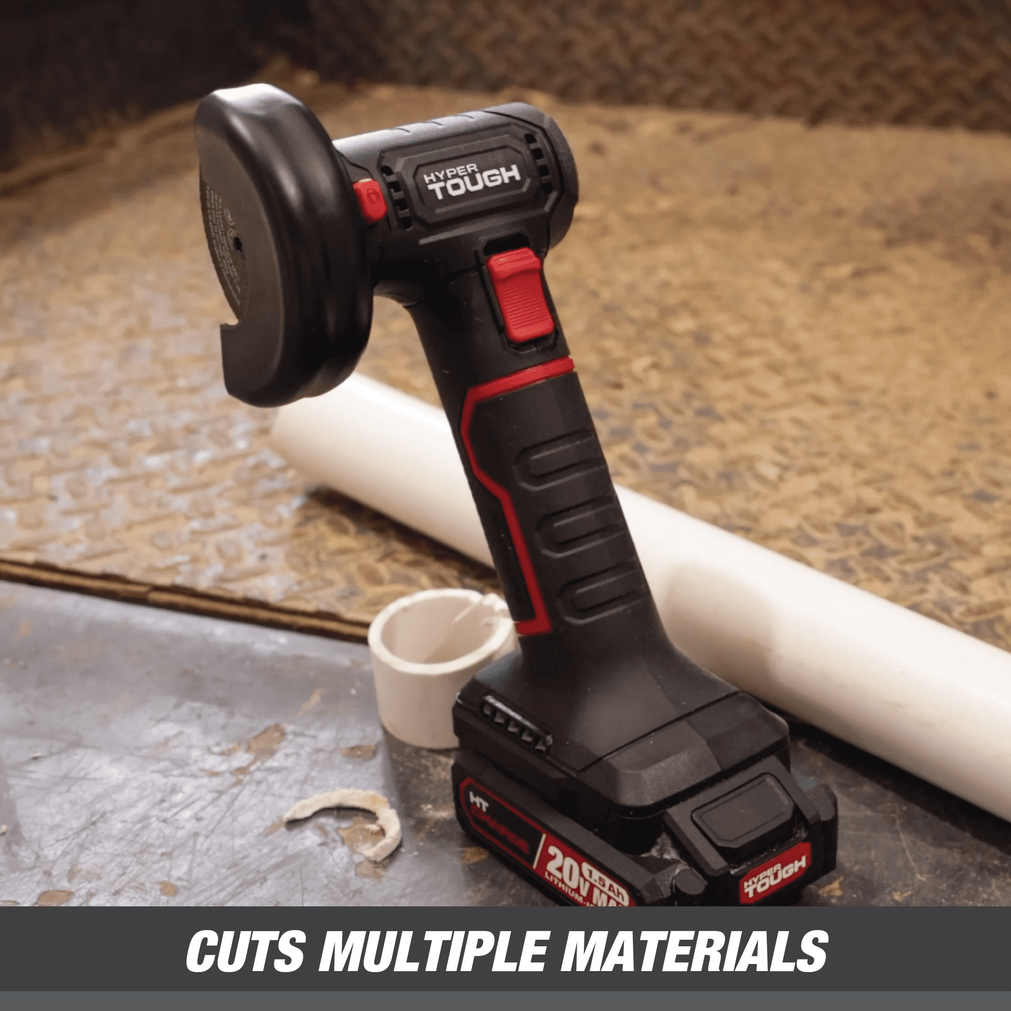 Outil de découpe sans fil Hyper Tough 20V Max sans balais avec batterie lithium-ion 1,5 Ah et chargeur